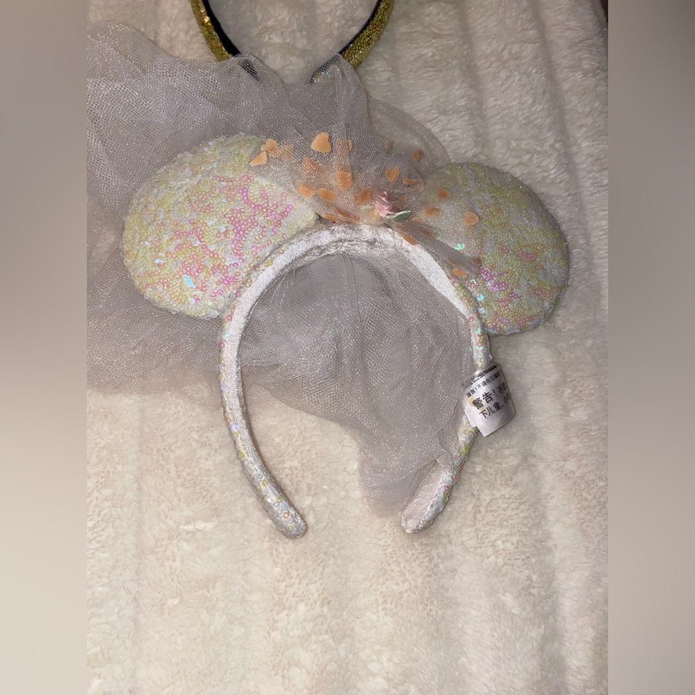 DISNEY World PARKS Adult Minnie Mickey Mouse Ears Headband Epcot Norway Bride - Picture 8 of 13